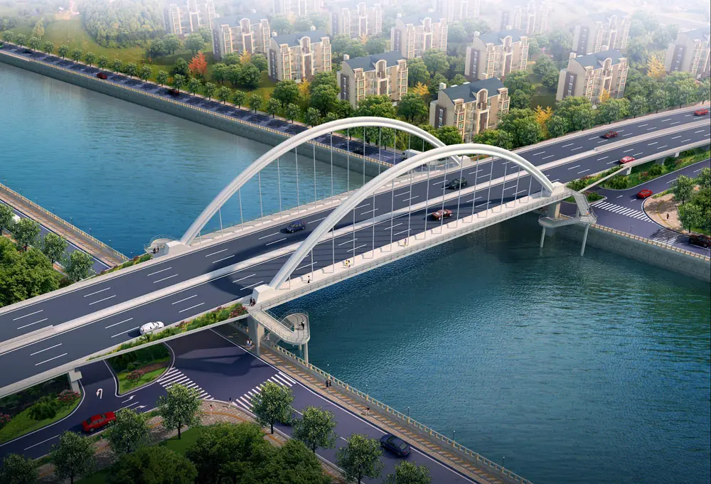 7月18日,随着中兴路北延跨秦淮新河大桥路面沥青摊铺完毕,整个工程