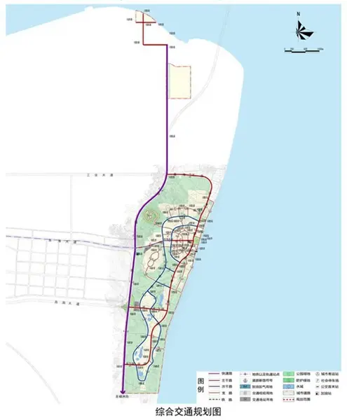 东海岛规划图2030,东海岛2020一2040规划图 湛江市东海岛龙海天片区控制性详细规划公示:一心两带