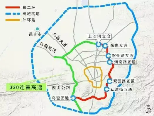 乌鲁木齐是一个拥有三环的二线城市