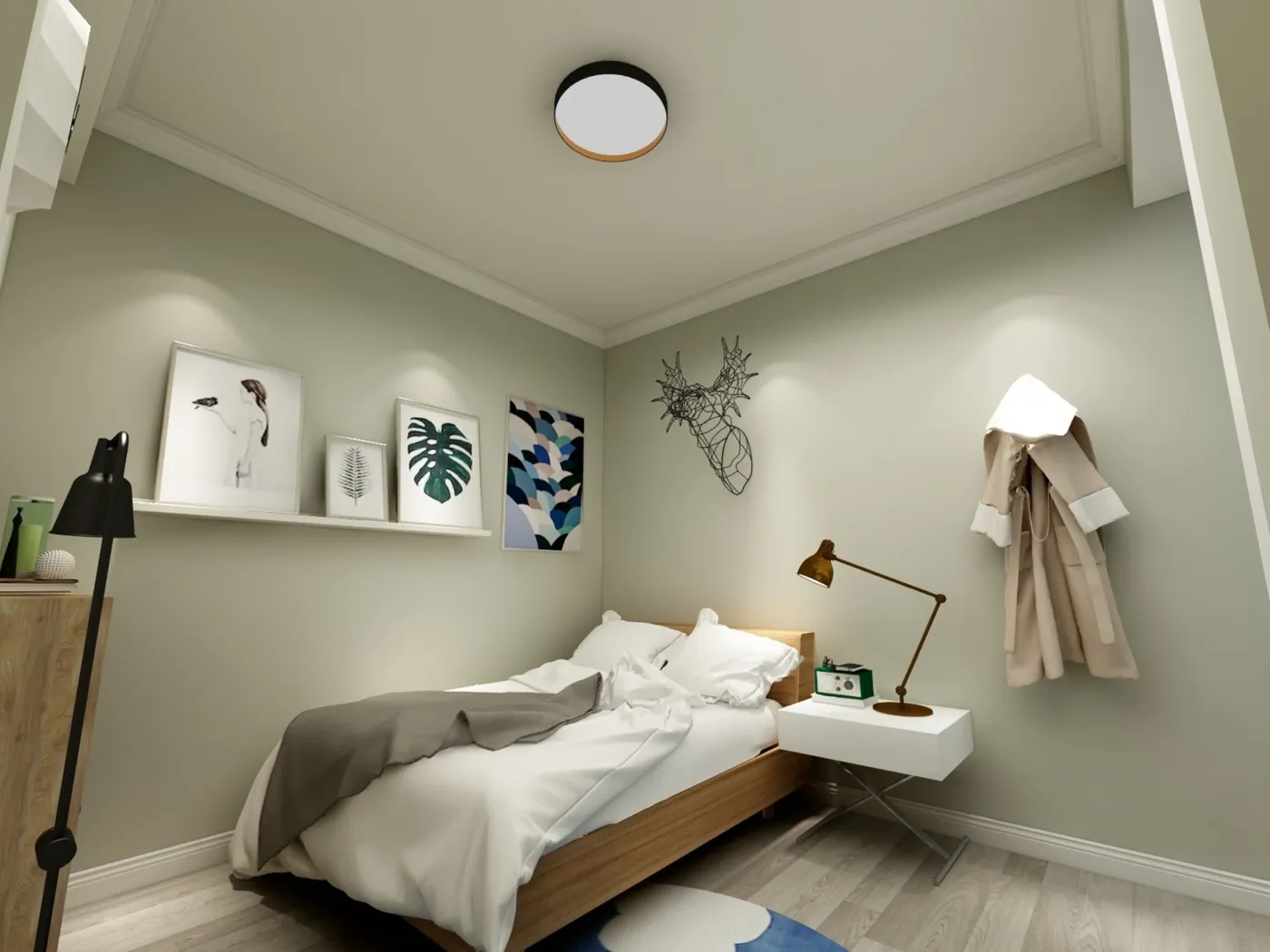 西锦国际86平米现代简约风格装修效果图都市年轻人的小资生活