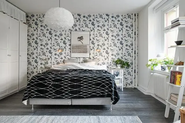 11款养眼卧室床头背景墙设计!看墙纸如何打造气质卧室