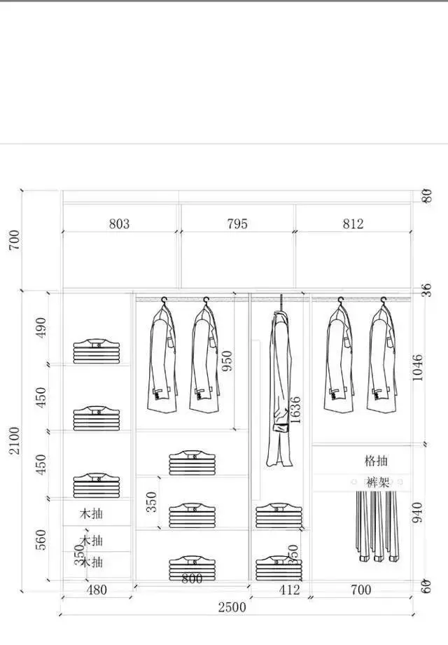 13m衣柜怎么布局62张结构尺寸图设计师压箱底私藏造
